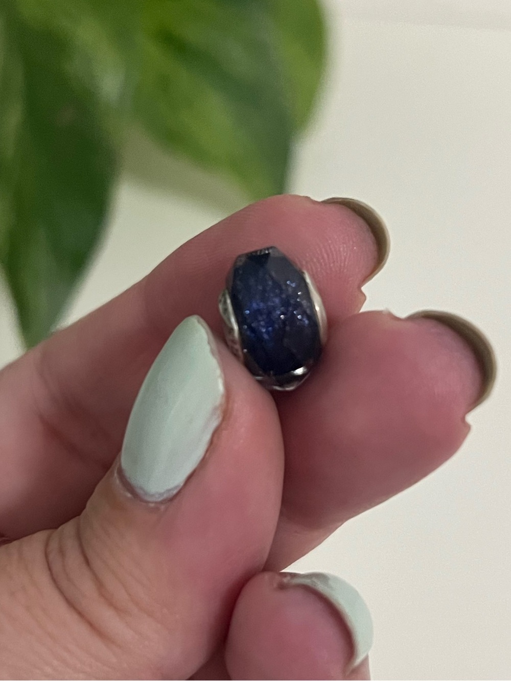 NWT Pandora Faceted Blue Murano Glass Charm, 925